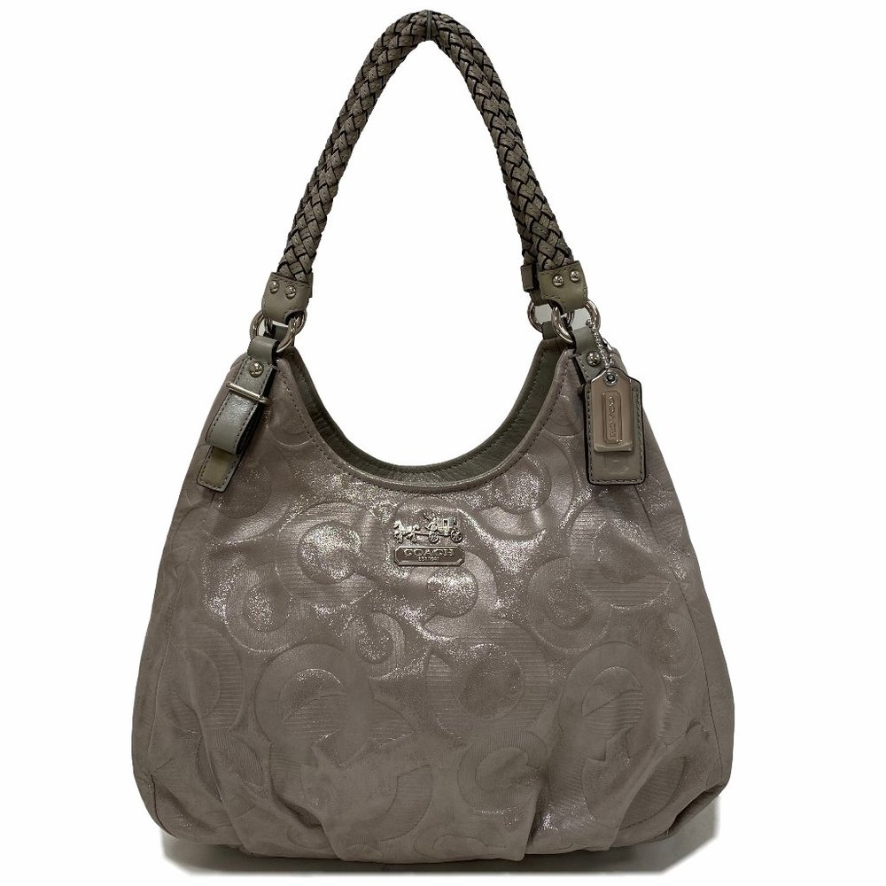 Coach 17056 Madison Silver Maggie Shoulder Bag
